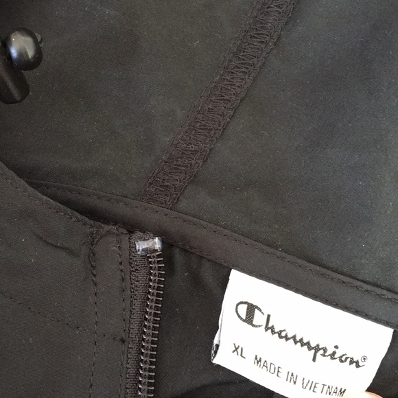 Authentic Champion Black 3/4 Zip Windbreaker - Picture 2 of 4